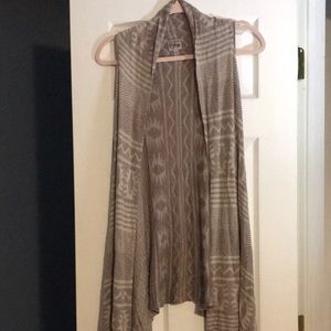 Vintage brown and tan boho sweater vest